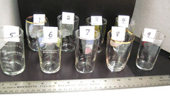 9 European souvenir wine tasting glasses 1970s to 1990s, all Vy Good, no damage