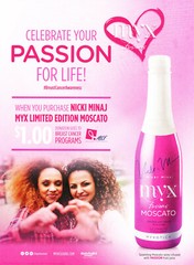 MYX WINE AD #2 RARE 2015 OUT OF PRINT NICKI MINAJ FUSIONS MOSCATO AD