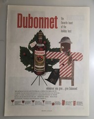 1950 Dubonnet Aperitif Wine Magazine Print Ad Lot Art Deco