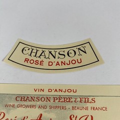 Rose D’Anjou St Vincent Chanson Pere & Fils Vintage 1960’s France Wine Labels