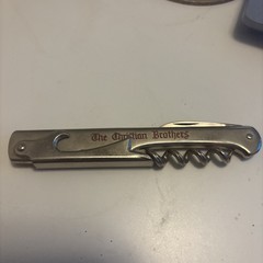 The Christian Brothers Wine Tool Folding Corkscrew/Knife Blade/Opener Italy
