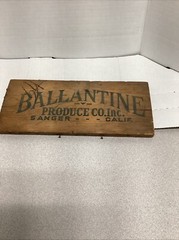 California Produce Ballantine Wood Sign Decor Kitchen, Bar, Vintage Decor, Wine