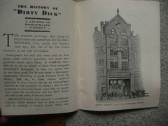Small booklet- Port Wine House of Dirty Dick. History of Dirty Dick. ca. 1910??