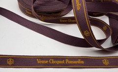 Veuve Clicquot Ponsardin Champagne Ribbon – Brown Orange – By The Yard – Rare