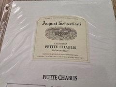 Lot of 7 SEBASTIANI Wine Labels w/Fact Sheets in Plastic Sleeves ~ 1980&rsquo;s
