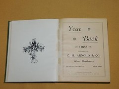 VINTAGE LIQUOR AD C H ARNOLD WINE MERCHANTS NY 1903 YEAR BOOK CALENDAR