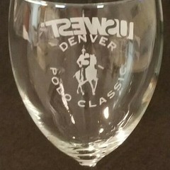 Denver Polo Classic – US West – Wine Glass – White Artwork – 6-3/4&Prime; – Collectors
