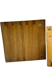 Vtg Napa Valley Wooden Desktop Organizer Set 2 Wine Advertising Logo Dovetail
