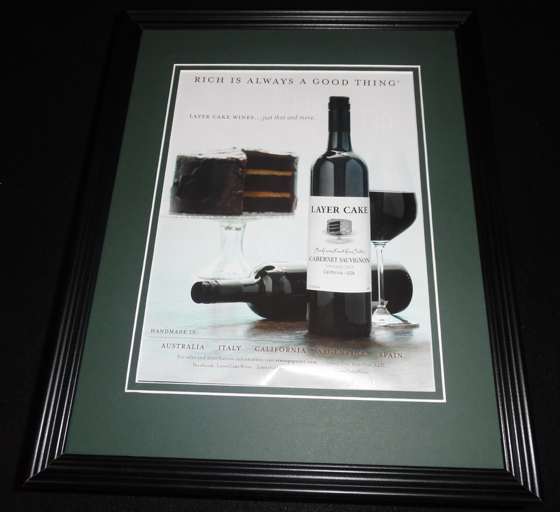 2015 Layer Cake Wine 11×14 Framed ORIGINAL Advertisement