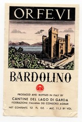 Vintage – OR.FE.VI. Bardolino Italian Wine Label – XL1i