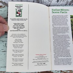 Vintage Italian Wine Guide with Foldout 1982 Italian Wine Center Product Booklet
