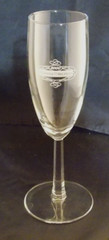 Domaine Ste Michelle 2000 – Champagne Glass / Flute: 7-3/4&Prime; Tall – White Artwork