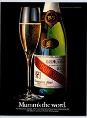 Mumm Champagne 1979 1973 Vintage Print Ad 8.5 x 11