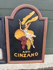 Vintage Leonetto Cappiello Martini & Rossi Torino Asti Cinzano 3D Art 23.5”x13”