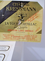 1960-70&rsquo;s Three Wine Labels from France. Kessmann Label signed