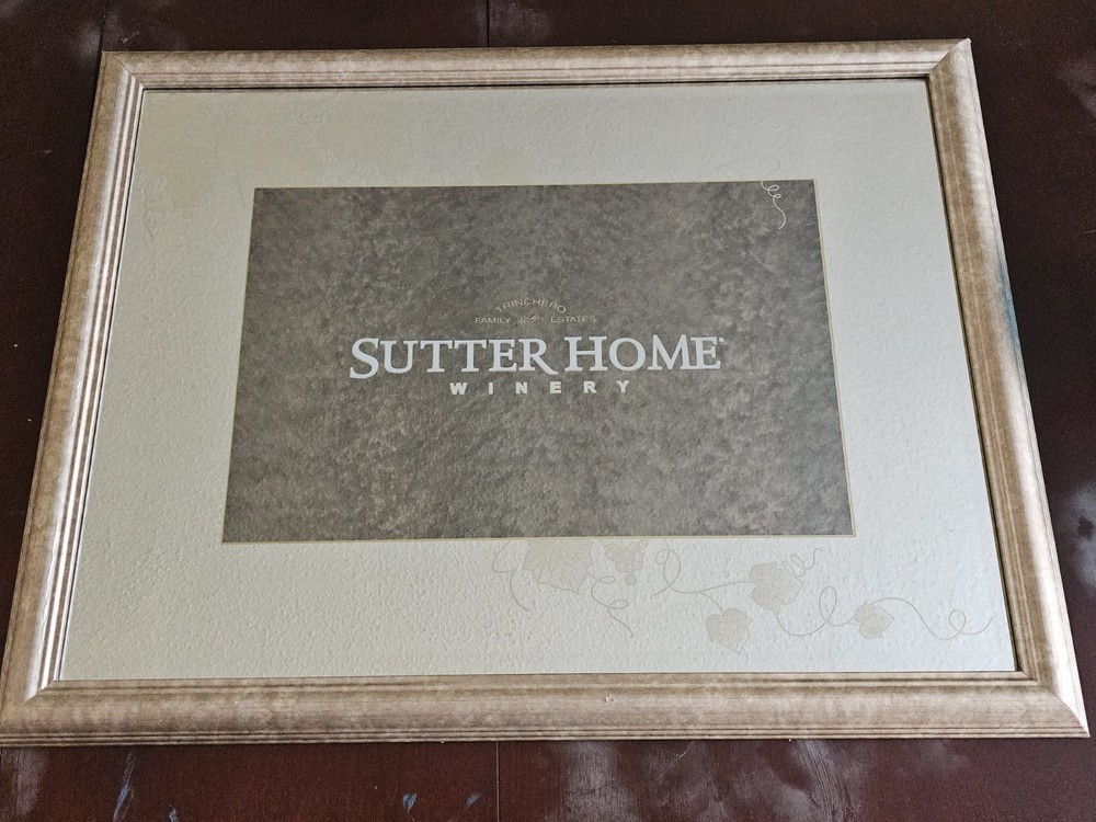 Vintage Sutter Home Winery Bar Mirror 27&Prime; X 21&Prime;