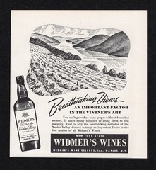 1948 Widmers Neapolitan New York State Sauternes Wine Cellar Naples Print Ad Vtg