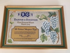 B & G Barton & Guestier Cabernet Sauvignon Grape: Bar Mirror – Framed Bar Mirror
