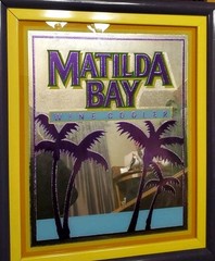 Vintage 1980&rsquo;s Matilda Bay Wine Cooler 16×19&Prime; Framed Mirror Sign Tiki Bar Lounge