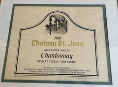 1980 Chateau St. Jean Chardonnay Robert Young Vinyard Framed Picture 27&Prime; x 30&Prime;