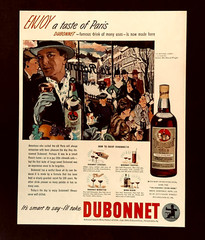 1946 Dubonnet Wine Advertisement Paris France Cafe Art Vintage Pint AD