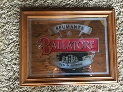 BALLATORE SPUMANTE Bar Vintage Advertising Mirror- Great!