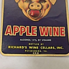 Lot of 9 Vtg UnUsed NOS HogHead Wine Label Richards Cellars, Petersburg, VA