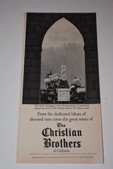 Vintage 1959 Christian Brothers Wine Print Ad.