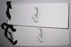 Two – Etude Wines, Carneros Region – One Bottle Bags with black ribbon handles