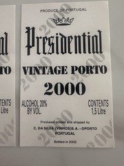 3 Labels – Vintage Porto 2000 Presidential Port Portugal