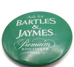 Vintage 80s Bartles & Jaymes Premium Wine Cooler Promo Pinback Button
