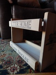 Sutter Home Wines ~ Classic Singles ~ Dual Rack WOOD STORE DISPLAY Ltd Promo