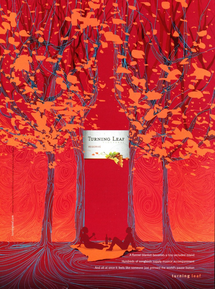 TURNING LEAF WINE AD #14 RARE 2005 OOP