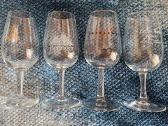 Lot of 4 Winery Souvenir Glasses Beringer Bridlewood Belle Marie Sequoia Grove