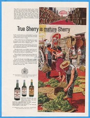 1960 Harvey&rsquo;s Bristol Cream Sherry Jerez de la Frontera Spain Ad Advertising