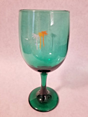 Vintage: Mirage Hotel Las Vegas, NV – Wine Glass – Green Glass – 7&Prime; Tall – RARE