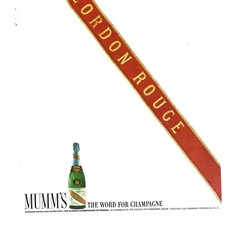 Mumm Cordon Rouge Champagne AD 1960s Vintage Print Ad 9 inch