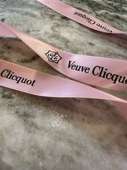 Veuve Clicquot 🥂🍾💖 Ribbon Satin Luxury Rose Champagne Pink Label By The Yard
