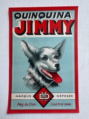 1920-30&rsquo;s Quinquina Jimmy French Wine Label w/ Dog