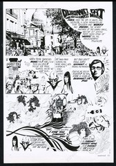 1968 Dubonnet psychedelic comic art wine ad in Steranko-style illustration