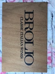 Vtg Julius Kayser B&G Brolio Black Tower Partager Wine Wooden Signs Advertising