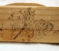 Wine Crate Wood Caddy Made From Vintage Eye of the Swan Black Beauty