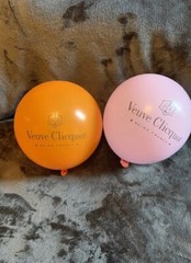 VEUVE CLICQUOT BALLOONS x10 Mixed 5 Pink 5 Orange Party Luxury Champagne Shower