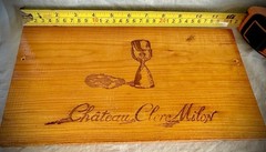 1982 Chateau Clerc Milon – French Wine Box End Wood Panel