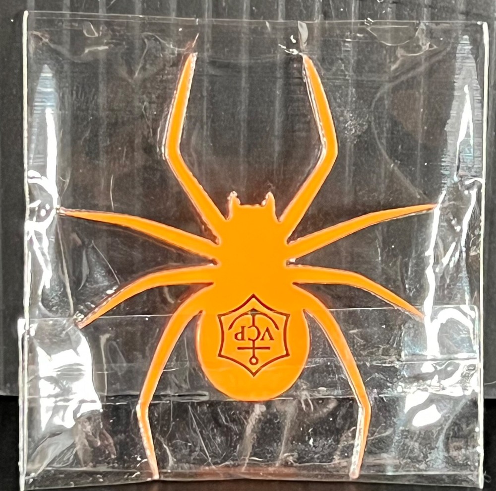 Veuve Clicquot Champagne Yelloween Halloween Acrylic Spider Decoration- New/Rare