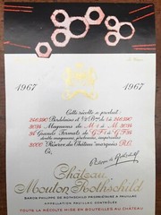 The 1967 Chateau Mouton Rothschild (Specimen) – Label By: Cesar Baldaccini