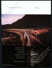 2007 Dow&rsquo;s 1994 Vintage Porto port wine Porsche Cayman photo vintage print ad