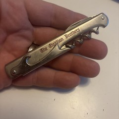 The Christian Brothers Wine Tool Folding Corkscrew/Knife Blade/Opener Italy