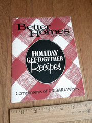 Vtg Cribari Wines Better Homes & Gardens Holiday Recipe Booklet Wine Suggestions