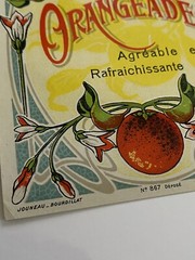Vintage 1920s French Orangeade Label, « Agreable et Refrachissante », Litho Paris